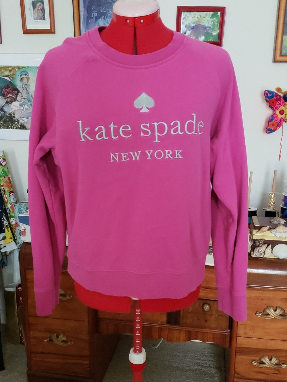 ♠️ kate spade Pink (magenta) Logo Crewneck Sweatshirt